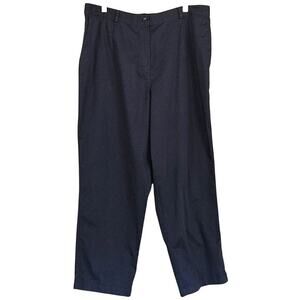 L.L. Bean Bayside High Rise Pants Taper Leg Wrinkle-Free Navy Blue SZ 20 P - EUC